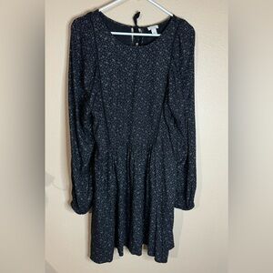 Hinge Black Dress Long Sleeve Dress L
